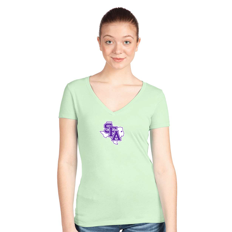 Women's  Stephen F. Austin Lumberjacks   Next Level V-Neck T-Shirt